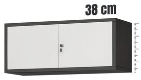 Nadstawka na szafę EWA, 900 x 380 x 400 mm, antracytowo-biała