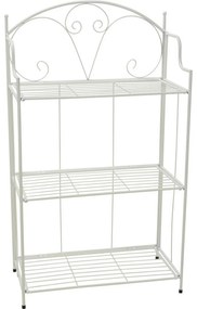 Metalowy stojak na kwiaty Verona biały, 58 x 100 x 30 cm
