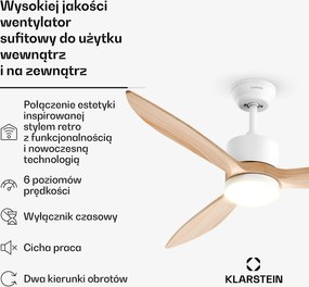 Klarstein SkyBreeze Smart wentylator sufitowy z lampą