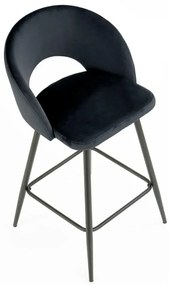 Hoker barowy H96 VELVET czarny HALMAR