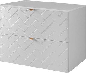 Meble łazienkowe, Biały Mat, 80 x 57 x 46 cm, złote uchwyty