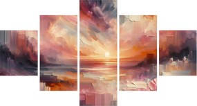 Obraz - Malowane zorze (125x70 cm)