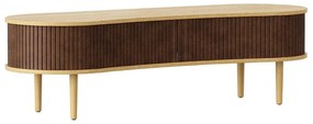 Brązowa szafka pod TV w dekorze dębu 140x40 cm Audacious – UMAGE