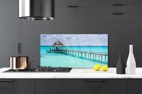 Szkło Ozdobne do Kuchni Most nad Morskim Brzegiem