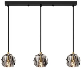 Lampa sufitowa kryształowa APP587-3CP czarna