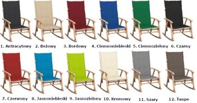 Bujany fotel bambusowy z czerwoną poduszką - Stella