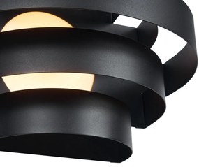 Nowoczesny Kinkiet / Lampa scienna czarny z LED z 3-stopniową regulacją ściemniania - Lines Nowoczesny Oswietlenie wewnetrzne