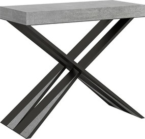 Konsola rozkładana 90x40/300 cm Diago Cementu rama w kolorze Antracytu