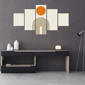 Obraz - Brązowe łuki (125x70 cm)