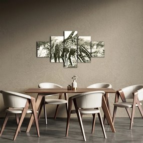 Obraz - Żyrafy, vintage (125x70 cm)