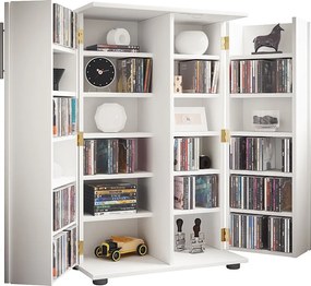 Drewniana półka CD DVD zamykana Engalo XL