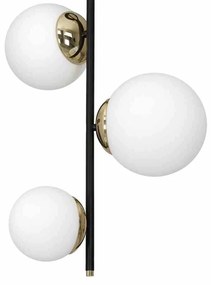 Lampa sufitowa, 3 kule, czarna/złota SPARTA BLACK / GOLD 3xE14