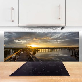 Panel Szklany do Kuchni Nowoczesny Most Nad Cieśniną