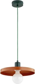 Lampa wisząca na lince LITO 1xE27/15W/230V miedziana/zielona