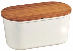 Kesper 58080 Chlebak z deską, biały, 37 x 18 x 21,5 cm