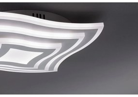 Biała metalowa lampa sufitowa LED ze zdalnym sterowaniem i ściemniaczem 43x43 cm Gorden – Fischer &amp; Honsel