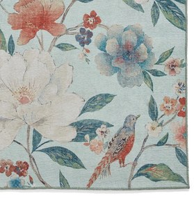 Niebieski chodnik odpowiedni do prania 61x170 cm Pipa Floral – Catherine Lansfield