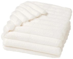 Kremowy koc z mikropluszu 180x220 cm Boudoir – douceur d'intérieur