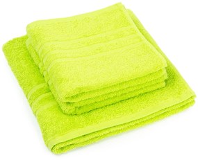 Zestaw ręczników „Classic” zielony, 2 szt. 50 x 100 cm, 1 szt. 70 x 140 cm, 2 szt. 50 x 100 cm, 1 szt. 70 x 140 cm