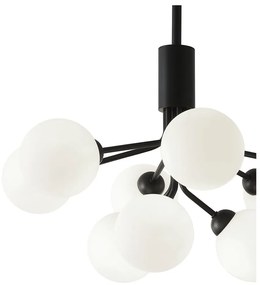 Czarno-biała lampa wisząca SULION Musa, wys. 102 cm