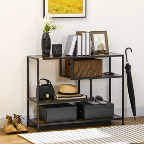 HOMCOM Stolik konsolowy do przedpokoju z 4 poziomami Praktyczny i elegancki regał na przedpokój | Aosom PL