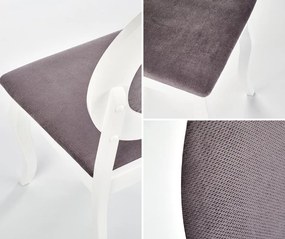 Białe krzesło do jadalni w stylu Retro Barock