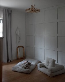 Dziecięcy fotel rozkładany s taburetkou Karup Design Mini Cube Dark Grey