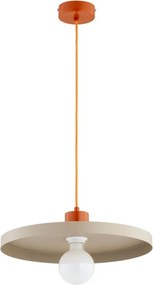 Lampa wisząca na przewodzie ETERI 1xE27/15W/230V beżowa/miedziana