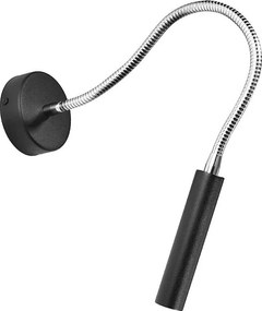 Kinkiety Nowoczesny Axil, Stal - 1 Źródło - L.8 X H.52 Cm - Czarny