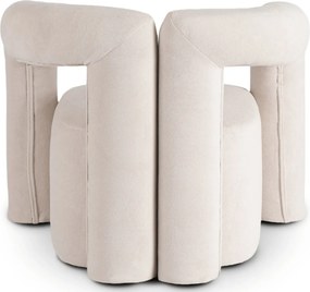 Kremowy fotel w stylu nowoczesnym F7-E05