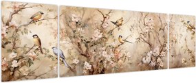 Obraz - Obraz ptaka w stylu vintage II. (170x50 cm)