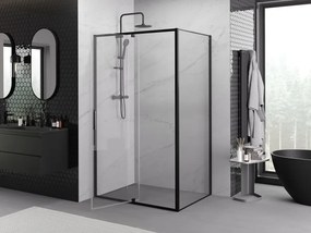 Mexen Exo kabina prysznicowa uchylna 100 x 80 cm, transparent, czarna - 819-100-080-70-00