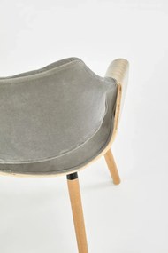 Krzesło K396 VELVET szare HALMAR