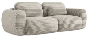 Jasnobrązowa sztruksowa rozkładana sofa ze schowkiem 266 cm Kini – Makamii