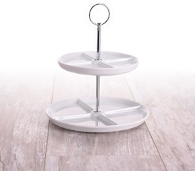 Patera porcelanowa z 2 poziomami, 26 cm