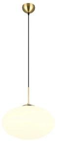 Lampa wisząca w biało-złotym kolorze ze szklanym kloszem ø 40 cm Fomento – Trio
