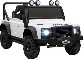 AIYAPLAY Elektryczny samochód dziecięcy, zasilany akumulatorem 12V, z pilotem, funkcją muzyczną, klaksonem, światłami LED, Biały