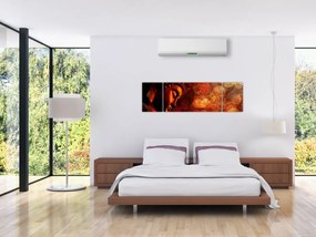 Obraz - Budda w odcieniach czerwieni (170x50 cm)
