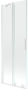 Mexen Velar parawan nawannowy 2-skrzydłowy rozsuwany 70 x 150 cm, transparent, biały - 896-070-000-01-20