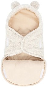 Kremowy rożek niemowlęcy z materiału sherpa 45x80 cm – Meowbaby