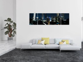 Obraz nocnej metropolii (170x50 cm)