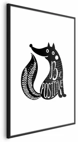 Plakat Be positive 40x60 cm z ramą czarną z marginesem ARTGEIST B