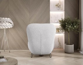 Fotel LUIS skandynawski wolnostojący na metalowych nogach w tkaninie ANTHOLOGY 17