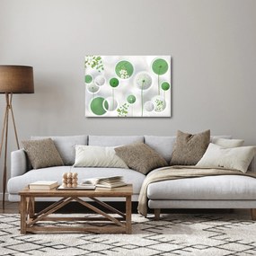 Obraz - Kwiaty w kółkach (70x50 cm)