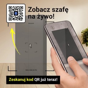 Biurowa szafa metalowa na akta JAN, 900 x 1850 x 400 mm, antracytowa