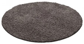 Dywan shaggy Jasny Brąz 80 cm x 80 cm koło