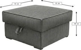 Pufa SMART COSARO XL z miejscem do przechowywania 71x71 cm, ciemnobrązowa