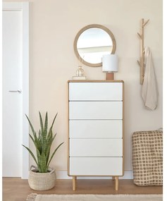 Wieszak ścienny z drewna brzozowego Kave Home Natane