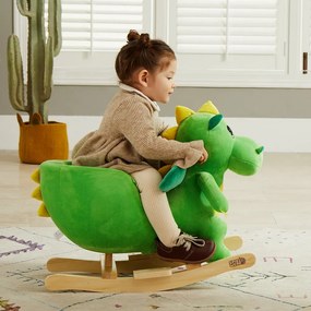 Spielwerk Smok na biegunach DINO z pasem bezpieczeństwa, zielona