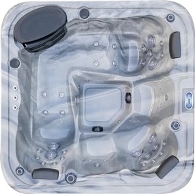 JACUZZI OGRODOWE WANNA  SPA 5-OSOBOWA WHITE OBUDOWA ANTRACYT 195x195 CM